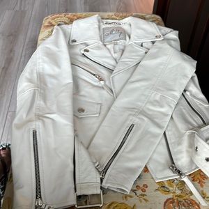 Molly’s leather jacket! Cream color